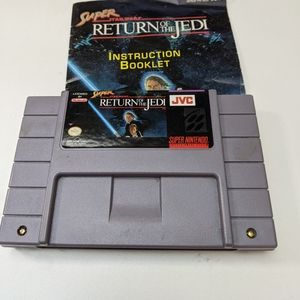 Super Star Wars: Return of the Jedi Super Nintendo 1994 Cartridge, Book SALE
